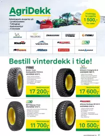 Felleskjøpet kundeavis Side 57: Nokian Tyres Hakkapeliitta TRI M+S €17.200,00, Alliance Multius 551 M+S €10.500,00