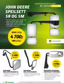 Felleskjøpet kundeavis Side 60: John Deere speil over trekkrok 6r €1.490,00, John Deere speilsett 5R og 5M €4.700,00