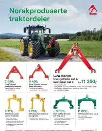 Felleskjøpet kundeavis Side 61: Hmr voss kombiramme høy og bred €7.762,50, Lyng Triangel triangle-feste pilkmaster €6.490,00