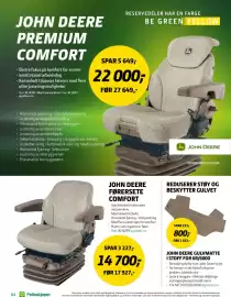Felleskjøpet kundeavis Side 64: John Deere førersete Comfort €14.700,00, John Deere Premium Comfort €22.000,00