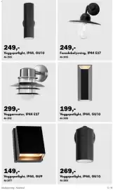Biltema kundeavis Side 11: Veggarmatur, IP44 E27 €299,00, Fasadebelysning, IP44 E27 €249,00