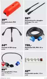 Biltema kundeavis Side 14: Beskyttelsesboks IP44 €39,90, T-kontakt til LED-slynge €44,90