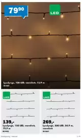 Biltema kundeavis Side 3: Lysslynge, 150 LED, varmhvit €139,00, Lysslynge €269,00