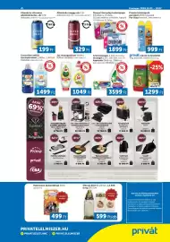 PRIVÁT akciós újság hét 40 Oldal 4: Ooops everyday toalettpapir €1.899,00, Ariel mosópor €3.599,00