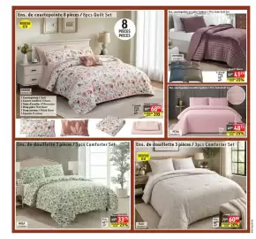 Sushi Shop flyer Page 8: Ella 3 pcs Comforter Set €60,00, Petalsatin quilt set €48,75