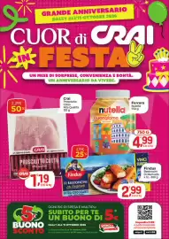 Volantino Crai Pagina 1: Crai Prosciutto Cotto €2,39, Nutella Buongiorno da Roma €4,99