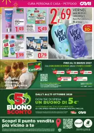 Volantino Crai Pagina 4: Perle Gourmet Purina €0,79, Detergente pavimenti Ajax Classico/Disinfettante/Limone €1,99