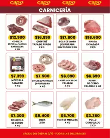 Catálogo Autoservicio Capo Página 2: Chorizo criollo / parrillero €7.500,00, Bola de lomo / cuadrada €17.800,00