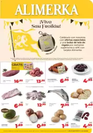 Folleto Alimerka semana 40 Página 1: Sabrosona melón €1,69, Cebolla, el kilo €0,89