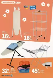 Folheto E.Leclerc Página 14: Estendal torre eco+ €18,50, Tábua de engomar lavandaria casa €16,95