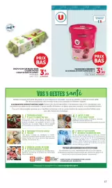 Catalogue Bi1 page 17: U Framboises enrobées au chocolat ruby €3,99, OEUVS PLEIN AIR RUBAN ROSE €3,20