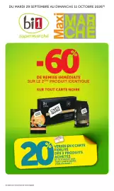 Catalogue Maximarché page 1: DU MARDI 29 SEPTEMBRE AU DIMANCHE 11 OCTOBRE 2026(A) bin MAB supermarché CHE -60 DE REMISE