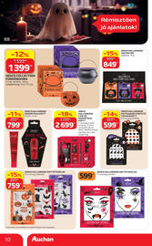 Auchan akciós újság hét 40 Oldal 10: SENCE COLLECTION FÜRDŐBOMBA €1.399,00, SENCE HALLOWEENI ARCFESTÉK €849,00