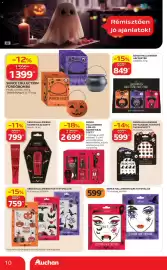 Auchan akciós újság hét 40 Oldal 10: SENCE COLLECTION FÜRDŐBOMBA €1.399,00, SENCE HALLOWEENI ARCFESTÉK €849,00