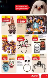 Auchan akciós újság hét 40 Oldal 7: HALLOWEEN 3D-KOPONYA MINTÁS RUGALMAS ARCMASZK €399,00, Halloween-fejpánt €1.899,00