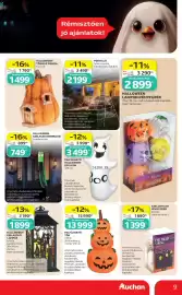 Auchan akciós újság hét 40 Oldal 9: HALLOWEEN LAMPION FÉNYFŰZÉR €2.899,00, HALLOWEEN PISLÁKOLÓ LÁMPÁS €1.899,00