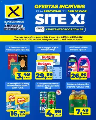 Folheto X Supermercados (válido até 3-10)