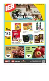 IGA Xpress catalogue | Tasmania Page 1: Monster Energy Drink €8,95, Ben's Original Express Rice €1,99
