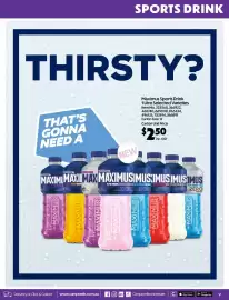 Campbells Wholesale catalogue Page 9: Maximus Sports Drink 1 Litre Selected Varieties €2,50