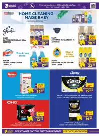 Abu Dhabi Coop leaflet Page 16: Glade air freshener €21,99, Windex orginal glass cleaner €19,99
