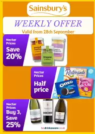 Sainsbury's leaflet week 40 Page 1: Sainsbury's WEEKLY OFFER Nectar Prices Save 20% Valid from 28th September P Smoked