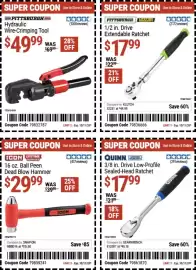 Harbor Freight Tools weekly ad Page 10: Pittsburgh 1/2 in. Drive Extendable Ratchet €17,99