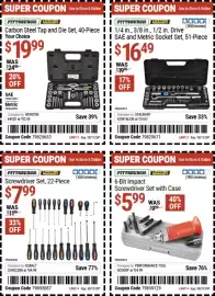 Harbor Freight Tools weekly ad Page 11: Pittsburgh sae and metric socket set €16,49