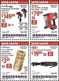Harbor Freight Tools weekly ad Page 13: Merlin 1/4 in. Industrial Automotive and ARO Style Universal Coupler €3,49