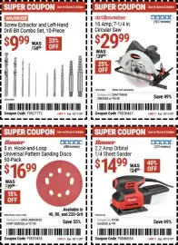 Harbor Freight Tools weekly ad Page 15: Drillmaster 10 amp 7-1 4 in circular saw €29,99