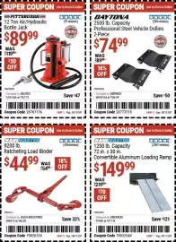 Harbor Freight Tools weekly ad Page 7: Pittsburgh 12 Ton Air/Hydraulic Bottle Jack €89,99