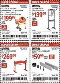 Harbor Freight Tools weekly ad Page 9: Central Machinery 36 in. Bending Brake with Stand €269,99