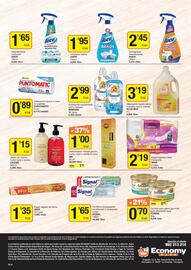 Folleto Economy Cash Página 8: Asevi - limpiador banos €1,95, Purina - comida para gatos gourmet gold diferentes tipos €0,70