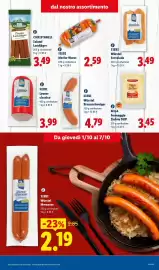 Volantino Lidl settimana 40 Pagina 3: Formaggio Stelvio DOP €3,45, Siebi würstel servelade €3,49