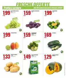 Volantino Eurospin settimana 40 Pagina 2: Cetrioli €1,69, Cavolini di Bruxelles €1,59