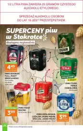 Stokrotka gazetka Strona 12: Piwo Piast Mocne €3,99, Piwo Bosman Full, Piast Wrocławski €4,49