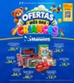 Catálogo Supermercados Manentti Página 1: 34, OFERTAS MES DAS CRIANCAS ASManentti 24, D 16 84 12,