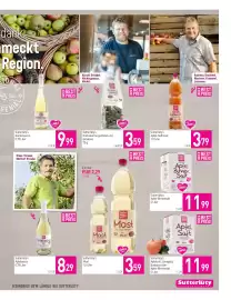 Sutterlüty Flugblatt woche 40 Seite 9: Sutterlüty's Most €3,59, Sutterlüty's Apfel-Birnensaft €11,99