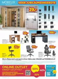 Möbelix Prospekt woche 40 Seite 16: Schreibtisch €55,00, Bürostuhl Tom 2 €22,00
