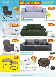 Möbelix Prospekt woche 40 Seite 6: Ondega Fernsehsessel Leon €299,00, Couchtisch Couple €55,00