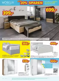 Möbelix Prospekt woche 40 Seite 8: Schwebetürenschrank Karpo €699,00, Polsterbett Remi €366,00