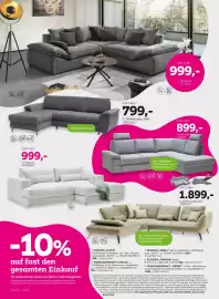 Mömax Flugblatt woche 40 Seite 2: Ecksofa "FABIONA" €999,00, Ecksofa „SARA L“ €899,00