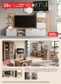 XXXLutz Prospekt woche 40 Seite 24: Wohnwand, br. ca. 250cm €269,00, Lowboard €499,00