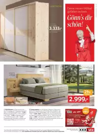 XXXLutz Prospekt woche 40 Seite 35: LINEA NATURA Kleiderschrank €3.333,00, Boxspringbett €2.999,00