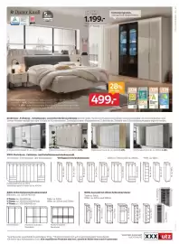 XXXLutz Prospekt woche 40 Seite 43: Drehtürenschrank €1.199,00, Bett €499,00