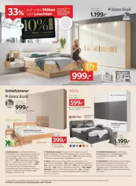 XXXLutz Prospekt woche 40 Seite 46: Dieter Knoll Drehtürenschrank €1.199,00, Bett €999,00