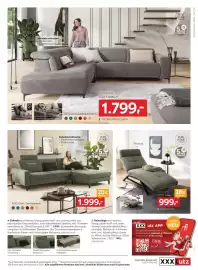 XXXLutz Prospekt woche 40 Seite 5: Wohnlandschaft €1.799,00, Ecksofa €1.999,00