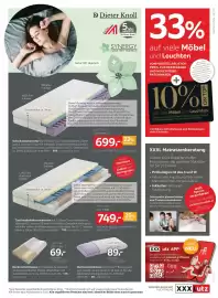 XXXLutz Prospekt woche 40 Seite 51: Gelschaummatratze €699,00, Taschenfederkernmatratze €749,00