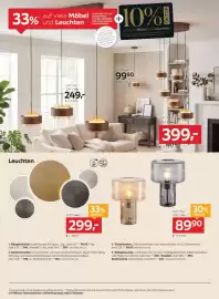 XXXLutz Prospekt woche 40 Seite 58: Deckenleuchte €299,00, Tischleuchte €89,90