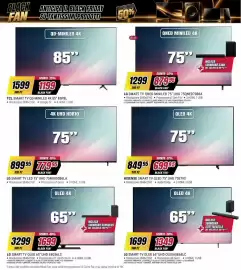 Volantino Trony settimana 39 Pagina 23: LG SMART TV OLED 65" UHD 65G56LS €1.699,00, LG SMART TV LED 75" UHD €779,95