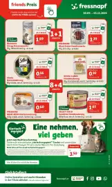 Fressnapf Flugblatt Seite 8: PREMIERE Meat Strips Hundesnacks €1,39, Moments Crispy Katzensnacks €1,89